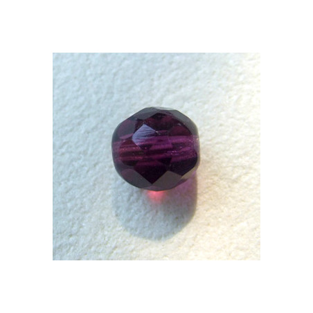Facettes en verre de Bohême 8mm Dark Amethyst (x10)