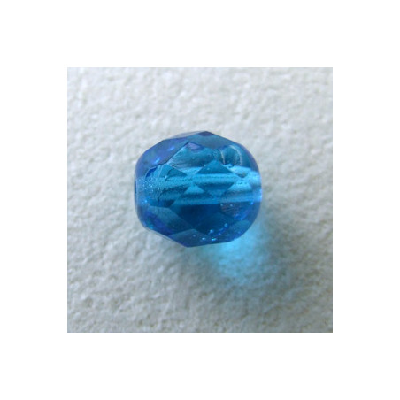 Facettes en verre de Bohême 8mm Aquamarine (x10)