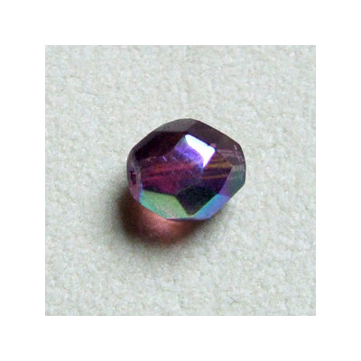 Facettes en verre de Bohême 8mm Amethyst AB (x10)