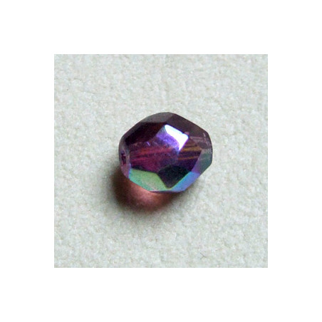 Facettes en verre de Bohême 8mm Amethyst AB (x10)