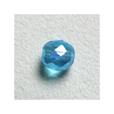 Facettes en verre de Bohême 8mm Aquamarine AB (x10)