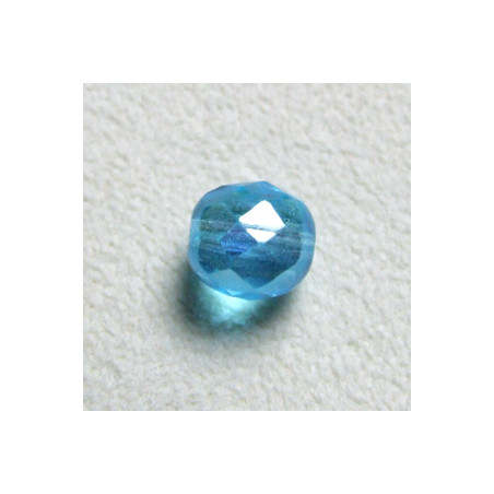 Facettes en verre de Bohême 8mm Aquamarine AB (x10)