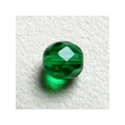 Facettes en verre de Bohême 8mm Emerald (x10)