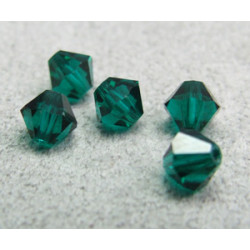 Perle toupie en cristal Swarovski 5301 5mm Emerald (x10)
