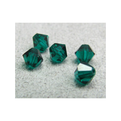 Perle toupie en cristal Swarovski 5301 5mm Emerald (x10)