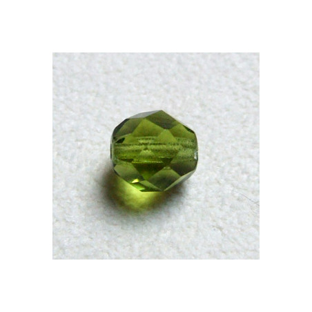 Facettes en verre de Bohême 8mm Olivine (x10)