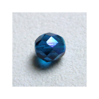 Facettes en verre de Bohême 8mm Capri Blue AB (x10)