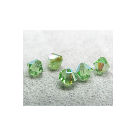 Perle toupie en cristal Swarovski 5301 5mm Peridot AB (x10)