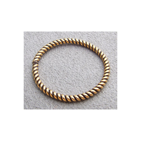 Anneau Torsadé Doré 30mm (X1)