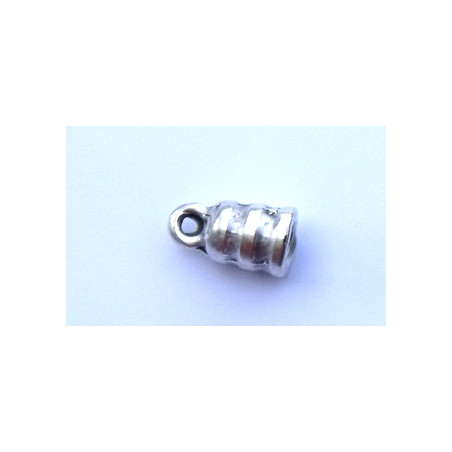 Embout 13x7x4mm vieil argent (X1)
