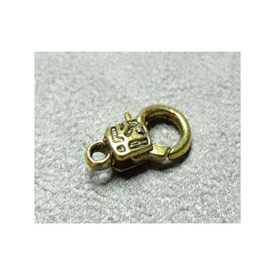 Mousqueton métal vieux doré 19x11mm (x1) - 0,75 €