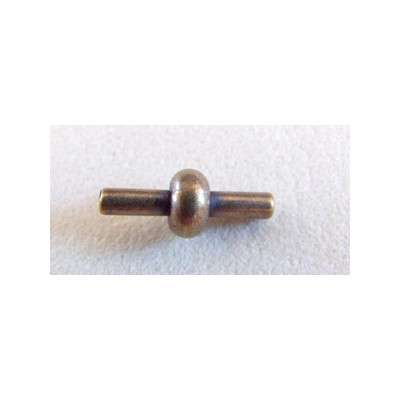 Fermoir (Pour Fils PVC diametre 5mm) 19*2,9mm Bronze (X1)