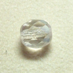 Facettes en verre de Bohême 8mm Crystal AB (x10)