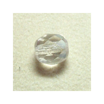 Facettes en verre de Bohême 8mm Crystal AB (x10)