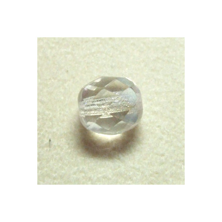 Facettes en verre de Bohême 8mm Crystal AB (x10)