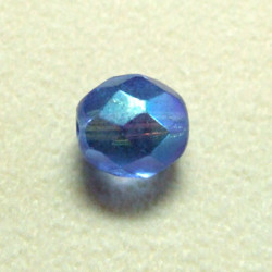 Facettes en verre de Bohême 8mm Sapphire AB (x10)