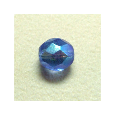 Facettes en verre de Bohême 8mm Sapphire AB (x10)