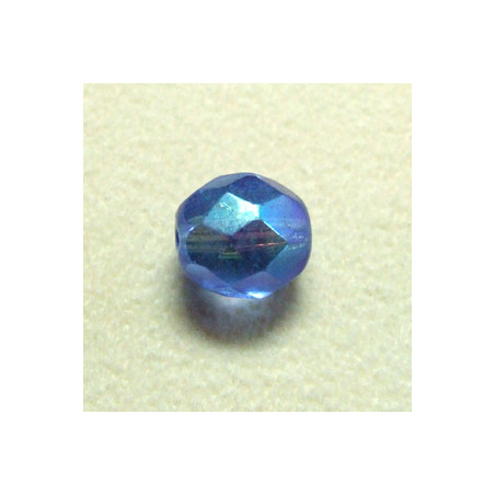 Facettes en verre de Bohême 8mm Sapphire AB (x10)
