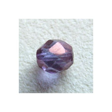 Facettes en verre de Bohême 8mm Violet Gold Luster (x10)