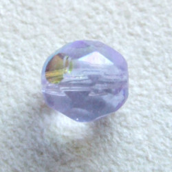 Facettes en verre de Bohême 8mm Violet AB (x10)