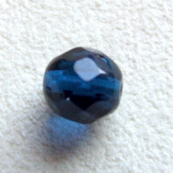 Facettes en verre de Bohême 8mm Capri Blue (x10)