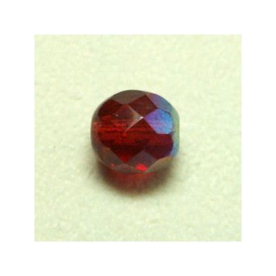 Facettes en verre de Bohême 8mm Ruby AB (x10)