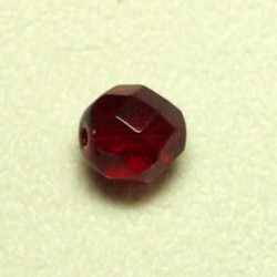 Facettes en verre de Bohême 8mm Garnet (x10)