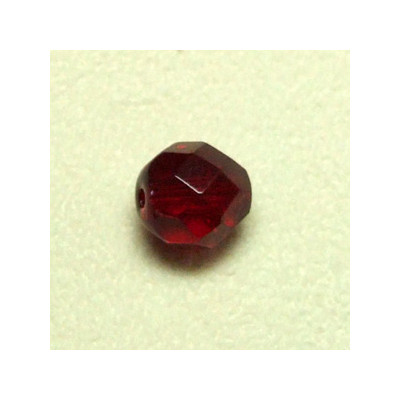 Facettes en verre de Bohême 8mm Garnet (x10)