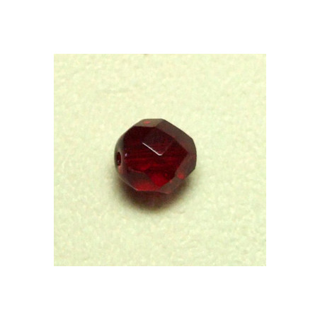 Facettes en verre de Bohême 8mm Garnet (x10)