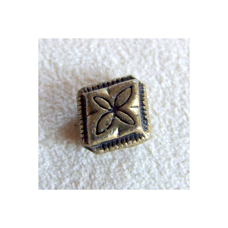 Perle intercalaire losange bronze 12mm (X1)