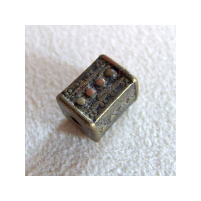 Perle intercalaire bronze 11x8mm (X1)