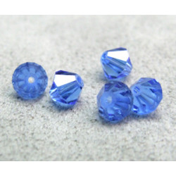 Perle toupie en cristal Swarovski 5301 5mm Sapphire (x10)