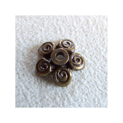 Calotte petite marguerite bronze 12mm (X1)