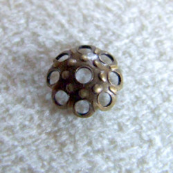 Calotte filigrée bronze 5mm (X10)