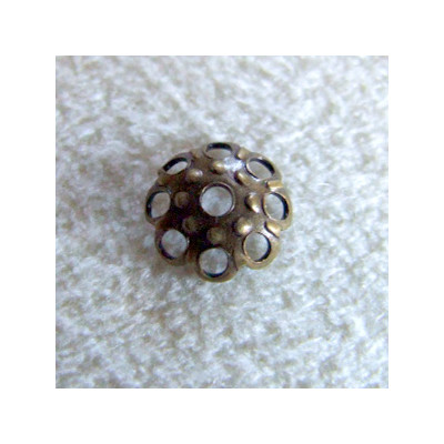 Calotte filigrée bronze 5mm (X10)
