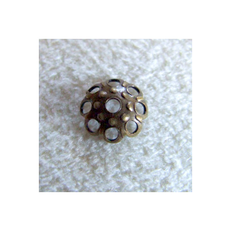 Calotte filigrée bronze 5mm (X10)