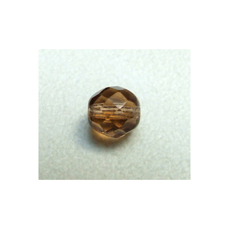 Facettes en verre de Bohême 8mm Light Smoked Topaz (x10)