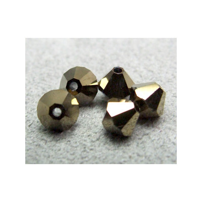 Perle toupie en cristal Swarovski 5301 5mm Crystal Dorado 2X (x10)