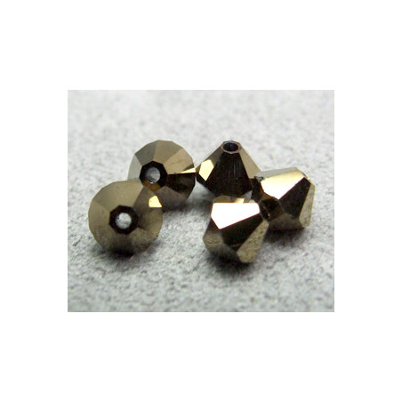 Perle toupie en cristal Swarovski 5301 5mm Crystal Dorado 2X (x10)