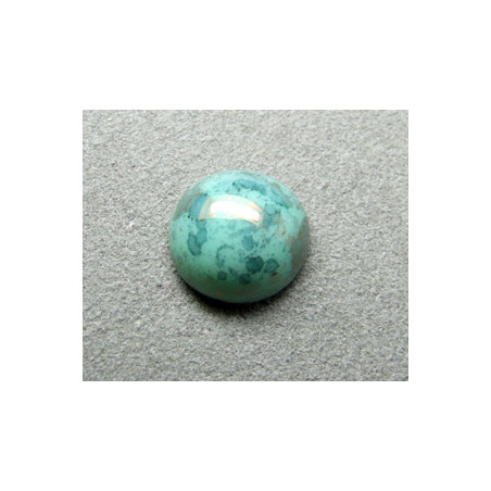 Cabochon rond en verre 12mm Turquoise marbré