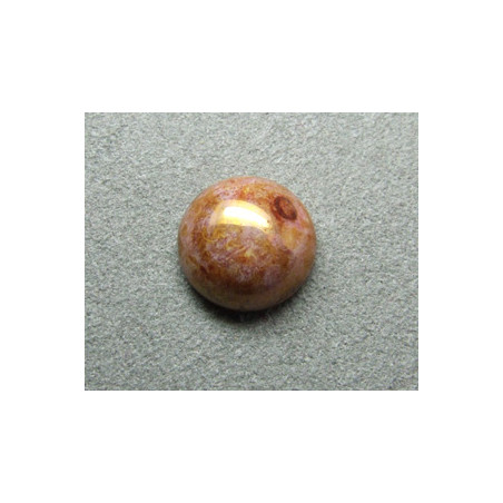 Cabochon rond en verre 12mm Rose marbré