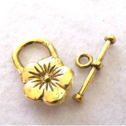 Fermoir Doré Fleur 21mm(X1)
