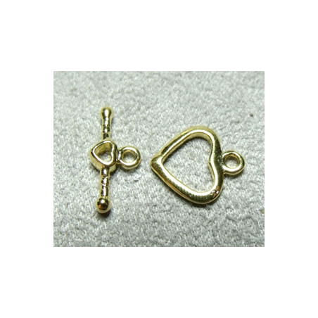 Fermoir Doré Coeur 12X15mm(x1)