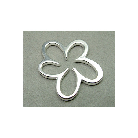 Perle intercalaire marguerite 45x35mm - argenté (x1)