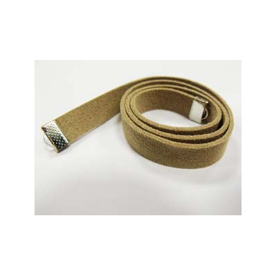 Lacet en daim beige 1cmx39cm (x1)