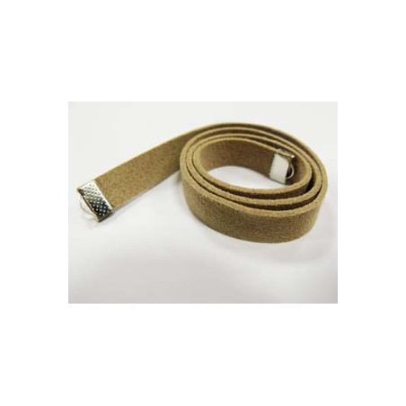 Lacet en daim beige 1cmx39cm (x1)