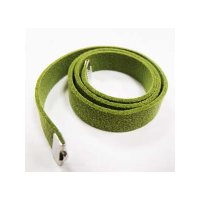 Lacet en daim olive 1cmx39cm (x1)