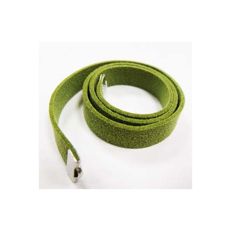 Lacet en daim olive 1cmx39cm (x1)