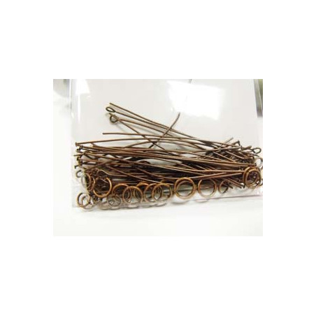 Assortiment tiges, clous et anneaux vieux cuivre