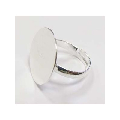 Bague plateau Argent 20X18mm(X1) Bague plateau Argent 20X18mm(X1)